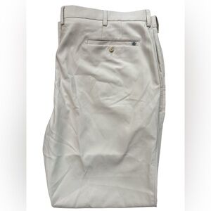 Peter Millar Pants Men’s Light Beige Color Flat‎ Front Golf Size 46R Dress Wear